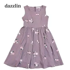 dazzlin【ダズリン】花柄ノースリーブワンピース パープル ラベンダー Sのサムネイル