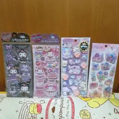 マイコーディネートシールスパンコールパーティーシールピカプニシール4点セット