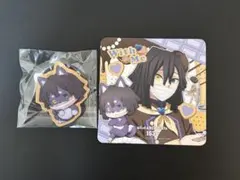 鬼滅の刃　ランダムアニマルクッキーバッジ　コースターセット　伊黒小芭内