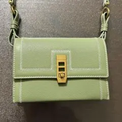 CHARLES & KEITH ショルダーバッグ グリーン レザー