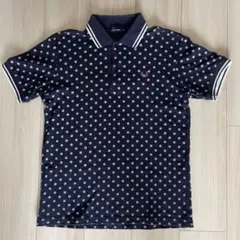 FRED PERRY フレッドペリー ドット ポロシャツ M ネイビー 日本製のサムネイル
