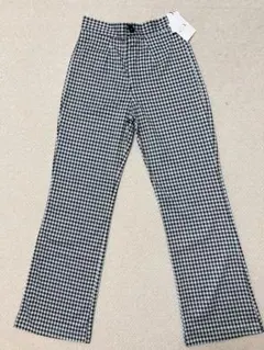 GRL チェック　S フレアパンツ　パンツ