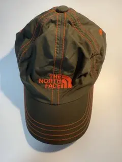THE NORTH FACEキャップ ナイロン　カーキ オレンジ帽子 アウトドア
