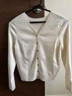 ANAYI アイボリー Vネック カーディガン 36