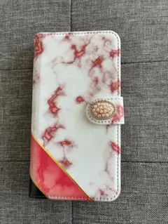 iPhone15ケース　マーブル模様 手帳型