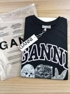 GANNI アニマルプリント Tシャツ ホワイト S - メルカリ