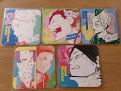 ハイキューファンパーク　アートコースター　角名・烏野2年・黄金川・黒尾・菅原