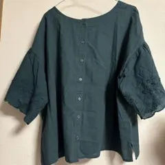 袖立体刺繍レース前後2WAYブラウス　サマンサモスモス　新品