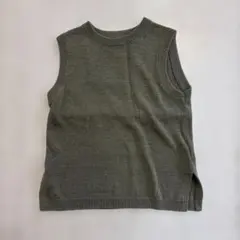 ZARA オリーブグリーン ノースリーブニット