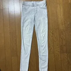 H &M ライトグレー　デニムレギンス