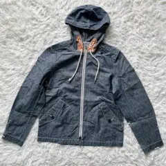 美品 OSHKOSH オシュコシュ デニムフーデットジャケット ジップアップ Sのサムネイル
