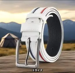 トリコロールライン ゴルフベルト ホワイト 120cmのサムネイル