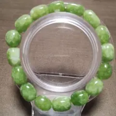 天然ペリドットオリーブブレスレット 16 cm