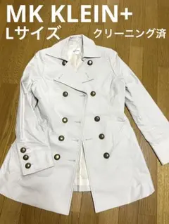 トレンチコート　アイボリー　L 春秋　きれいめ　タイト　卒業式　卒園式　入学式のサムネイル
