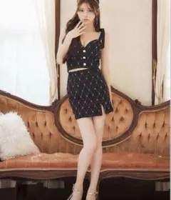 Jewels キャバドレス ドレス xsサイズ ブラックドレス ビジュー