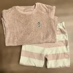 値下中 UNIQLO フリース長袖パジャマセット ピンク 120cm