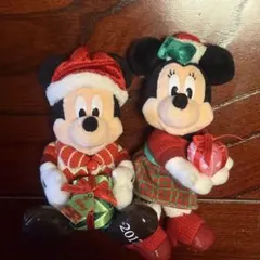 ミッキー＆ミニー クリスマスぬいぐるみ 2017年製