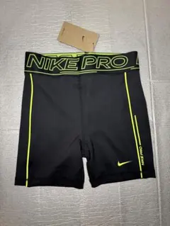 NIKE PRO 陸上用パンツ 黒/蛍光イエロー 160cm