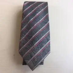 EXCLUSIVE グレー系ストライプネクタイ