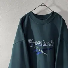 n*r様 希少‼️90s Reebok センターロゴ 刺繍 スウェット XL ダ