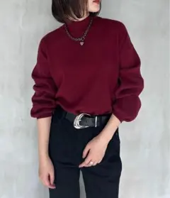 PAGEBOY ボルドー　ハイネック　ニット