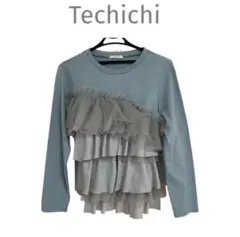 【新品タグ付】貴島明日香コラボ Techichi フリルトップス　綺麗め　上品