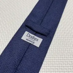美品 Drake's ネクタイ BEAMS F カシミヤ100% ネイビー