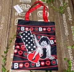 ベティちゃんトートバッグ　ベティトートバッグ　ベティブープトートバッグ　ブラック