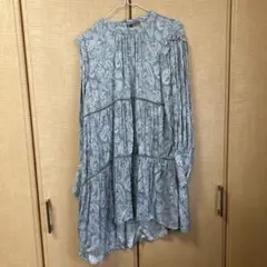 ペイズリー柄 長袖チュニック
