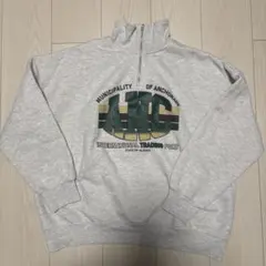 グレー ハーフジップトレーナー