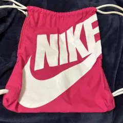 NIKE ピンク ナップザック ロゴ入り