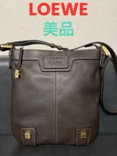 美品⭐︎ ロエベ　レザー ショルダー　レディース　メンズ　ユニセックス　ブラウン