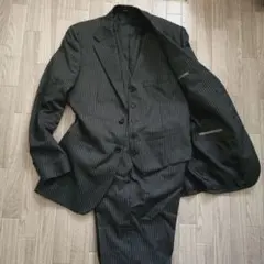 美品 COMME CA ISM スリーピース スーツ ストライプ ブラック M