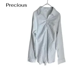 Precious長袖シャツブラウス シンプル ビジネスオフィス