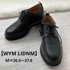 【WYM LIDNM】革靴　ウィムバイリドム レザーシューズ　黒　厚底