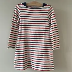 miki house ミキハウス トリコロール　ボーダーワンピース 120