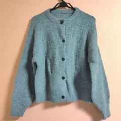 coca ブークレニットクルーネックカーディガン