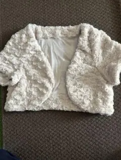 ファー ボレロ ベージュ 結婚式 二次会 謝恩会