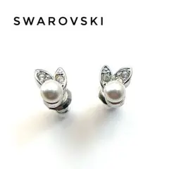 美品✨スワロフスキー クリスタル パール ピアス シルバー お出かけ