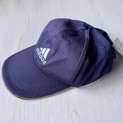 adidas キャップ ネイビー 新品未使用 色褪せあり ロゴ刺繍