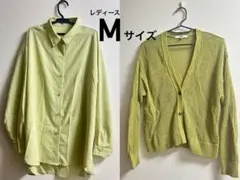 Samansa Mos2 blue シャツ UNIQLO カーディガン Mのサムネイル