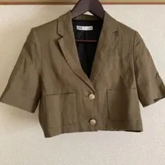 美品☆ZARA サマージャケット カーキ S