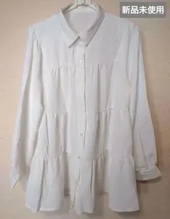 【新品・未使用】ティアードチュニック長袖シャツ　レデースM