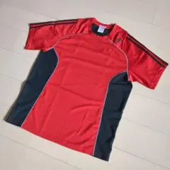 adidas CLIMA COOL Tシャツ レッド/ブラック Oサイズ