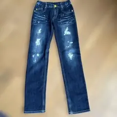 WASK デニムパンツ ペイント加工 インディゴブルー　160のサムネイル