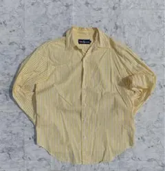 Ralph Lauren ラルフローレン　イエロー ストライプ シャツ S-M