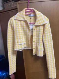 ZARA新品未使用タグ付き、襟付き、ジャケット、千鳥柄