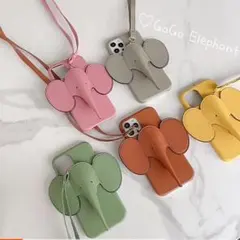 大人可愛い♡高級感　エコレザー　ショルダータイプ　ゾウ