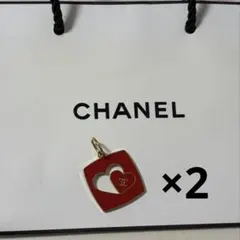 CHANELシャネルハートチャームキーホルダーノベルティ新品未使用限定品
