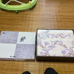 京都西川　パイルケット　紫　140×190